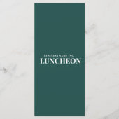 Carte de menu pour un événement élégant sarcelle M (Devant)