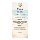 Carte de menu pour une fête de douche de mariée su (Devant)