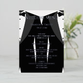 Carte de menu Real Silver Foil Gay Mariage (Debout devant)
