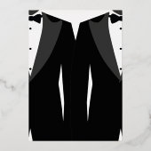 Carte de menu Real Silver Foil Gay Mariage (Verso)