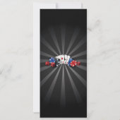 Carte de Menu Réception de Mariage Casino Las Vega (Dos)