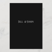 Carte de Menu Réception de Mariage Cœur Quillé (Dos)