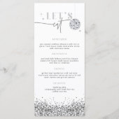 Carte de menu REGINA Silver Sequins Disco Let's Ea (Devant)