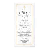 Carte de menu religieuse Gold Baptism (Devant)