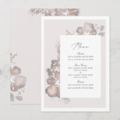 Carte de menu Romance Aquarelle (Devant / Derrière)