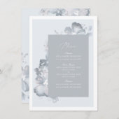 Carte de menu Romance Aquarelle (Devant / Derrière)