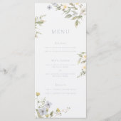 Carte de menu Romance fleur sauvage (Devant)