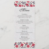 Carte de menu Rose (Devant)