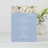 Carte de menu Rose ivoire (Debout devant)