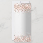 Carte de menu rose or mariage (Dos)