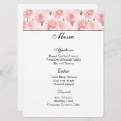 Carte de menu Roses Roses Roses Rose (Devant / Derrière)