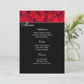 Carte de menu Roses rouges (Debout devant)