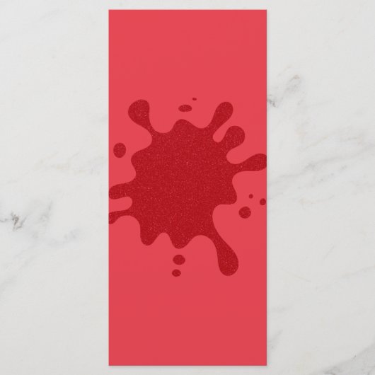 Carte de menu Rouge Éclaboussure de Tomate Personn (Devant)