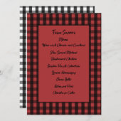 Carte de menu rouge et noir de chèque de ferme (Devant / Derrière)