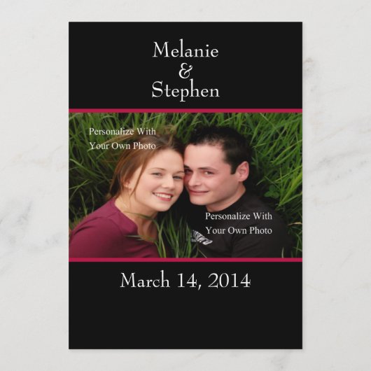 Carte de menu rouge tout simplement Radiant 5 x 7 (Dos)