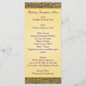 Carte de menu Royal Purple and Gold Floral (Dos)