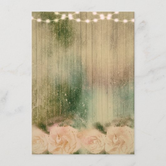 Carte de menu Russe Rose Mariage (Dos)