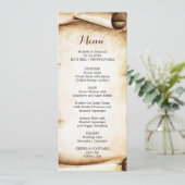 Carte de menu Rustic Country Dinner Paper (Debout devant)