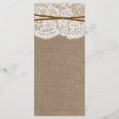 Carte de menu Rustic Horseshoe Mariage Collection (Dos)