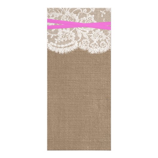 Carte de menu Rustic Pink Bow Mariage Collection (Dos)