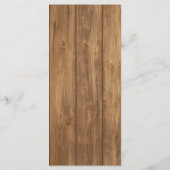 Carte de menu Rustic Rose Floral & Mariage Bois (Dos)