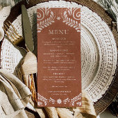 Carte de menu Rustic Terracotta Mexico