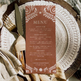 Carte de menu Rustic Terracotta Mexico