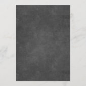 Carte de menu Rustique Black Chalkboard (Dos)