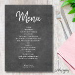 Carte de menu Rustique Black Chalkboard<br><div class="desc">Carte de menu Rustic Black Chalkboard Pour les articles correspondants veuillez écrire CB15 dans la boîte de recherche de ce magasin. En coque vous avez besoin de personnalisation,  soyez libre de me contacter szdesigns2021@gmail.com</div>