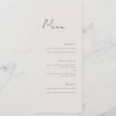 Carte de menu Script minimal (Devant)