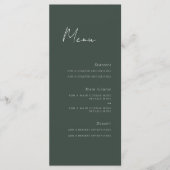 Carte de menu Script minimal (Devant)