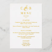 Carte de menu simple Splendid REAL FOIL Elegant (Recto)