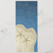 Carte de menu Starfish et Ocean Mariage (Dos)