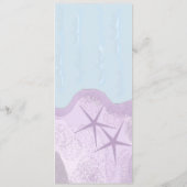 Carte de menu Starfish et Ocean Mariage (Dos)