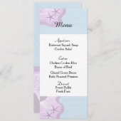 Carte de menu Starfish et Ocean Mariage (Devant / Derrière)