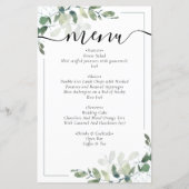 Carte de menu Tableau BUDGET Pas de tableau de siè (Dos)