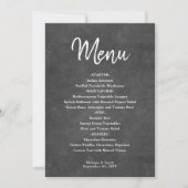 Carte de Menu Tableau Noir Rustique (Devant)