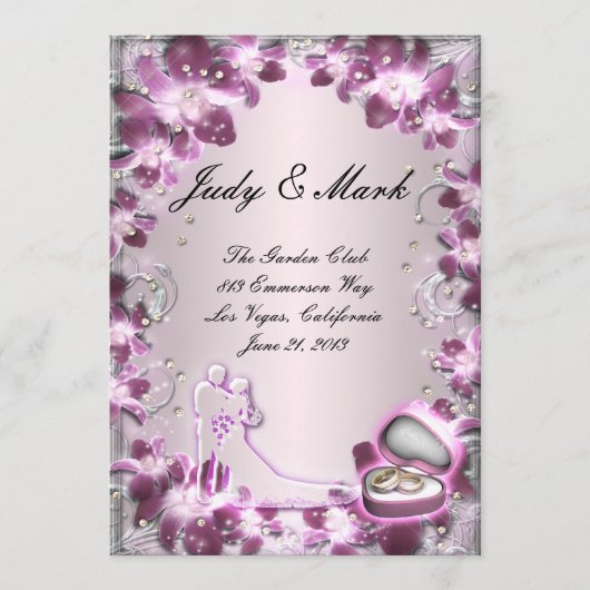 Carte de menu tendance à la mode violet à la coule (Devant)
