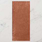 Carte de Menu Terracotta Rustique Mexique (Dos)