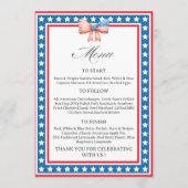 Carte de menu thème drapeau américain USA (Devant)