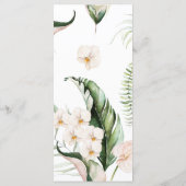 Carte de menu verte tropicale (Dos)