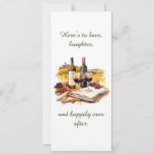 Carte de menu vignoble à l'aquarelle (Dos)