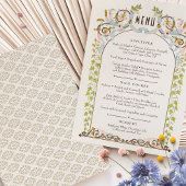 Carte de menu Watercolor Victorian Royal Elegance