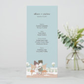 Carte de menu Whimsical Winter Wedding (Debout devant)