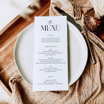 Carte de menu Whimsy moderne<br><div class="desc">Modifiez facilement les éléments du menu et affichez ce beau design sur chaque assiette !</div>