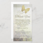 Carte de Merci aux papillons d'or (Devant / Derrière)