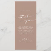 Carte de Merci Boho Chic Neutral Taupe (Devant)