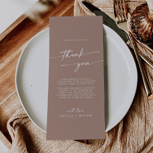 Carte de Merci Boho Chic Neutral Taupe