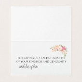 Carte de Merci Boho personnalisée (Inside Unfolded)