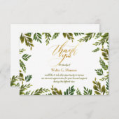 Carte de Merci botanique (Devant / Derrière)